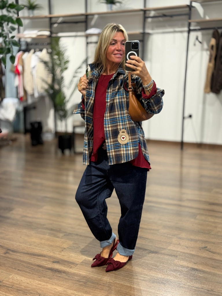 T-shirt manica lunga con spacco