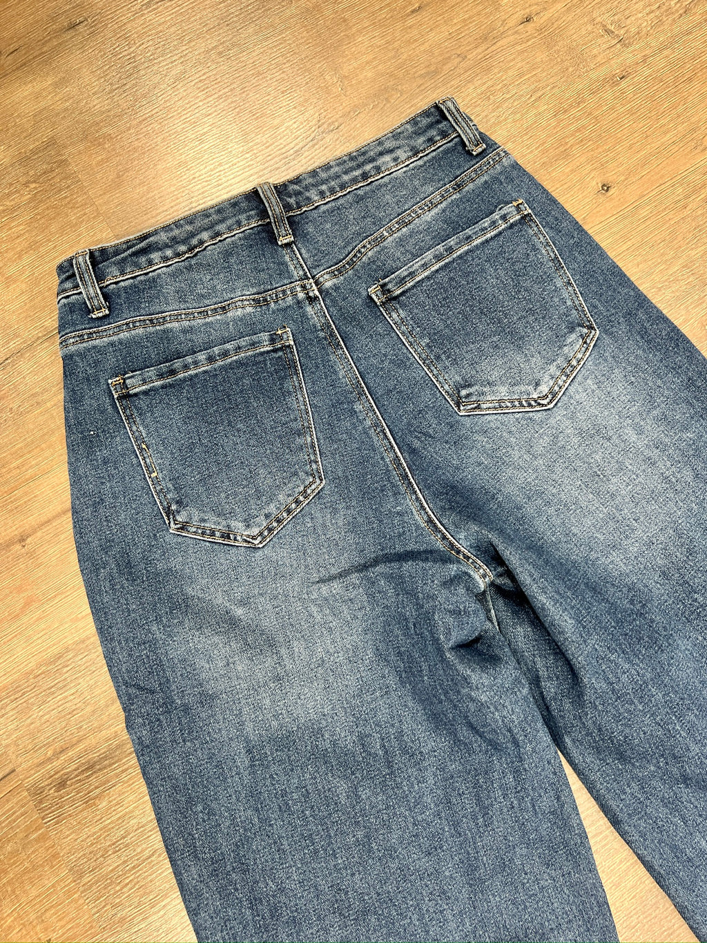 Jeans baggy blu slavato