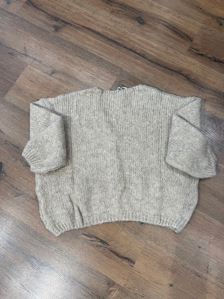 Cardigan con bottoni madreperla