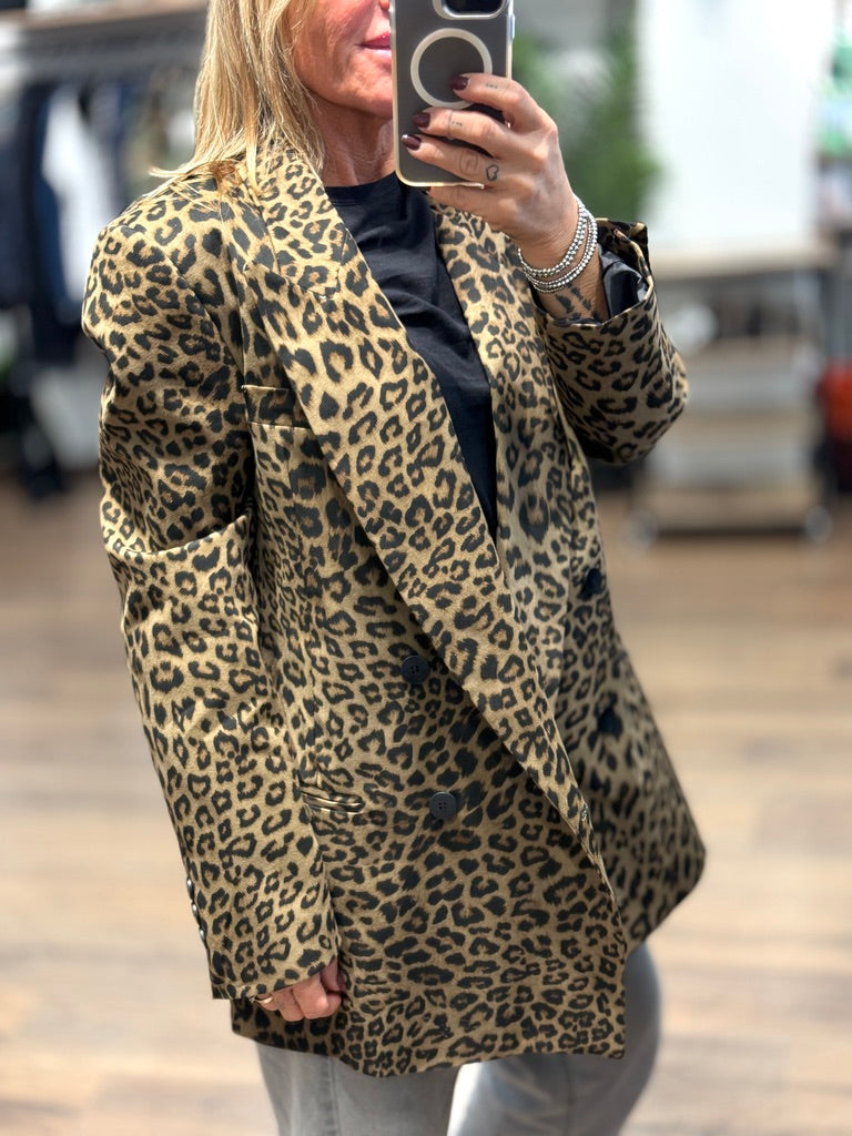 Blazer animalier doppiopetto
