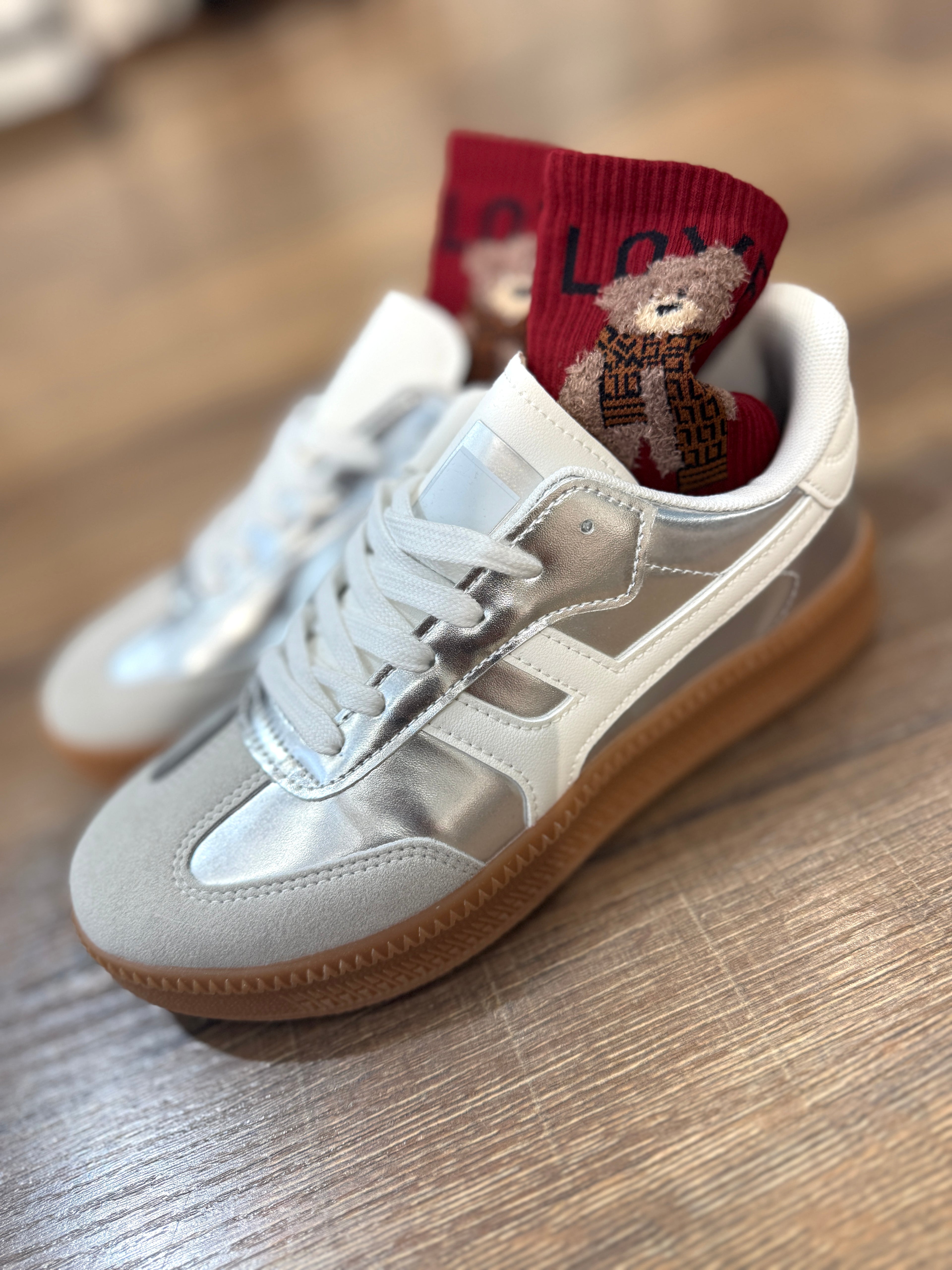 Sneakers inserti argento