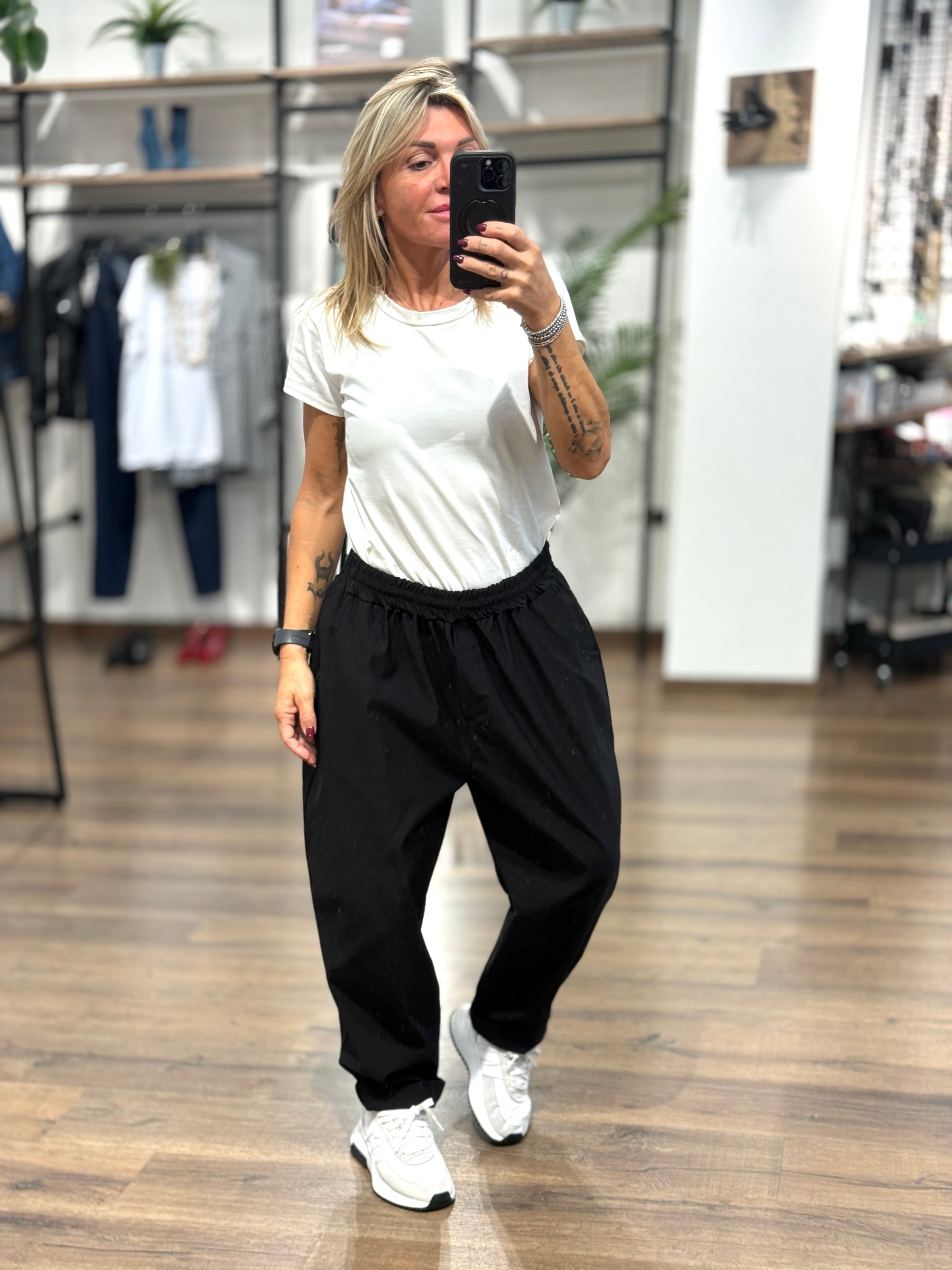 Pantalone con elastico baggie morbido