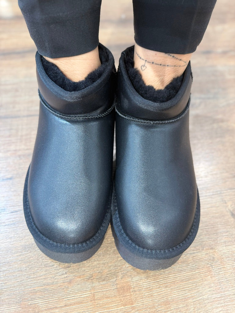 Australian tipo UGG" NERI" Pelle suola alta