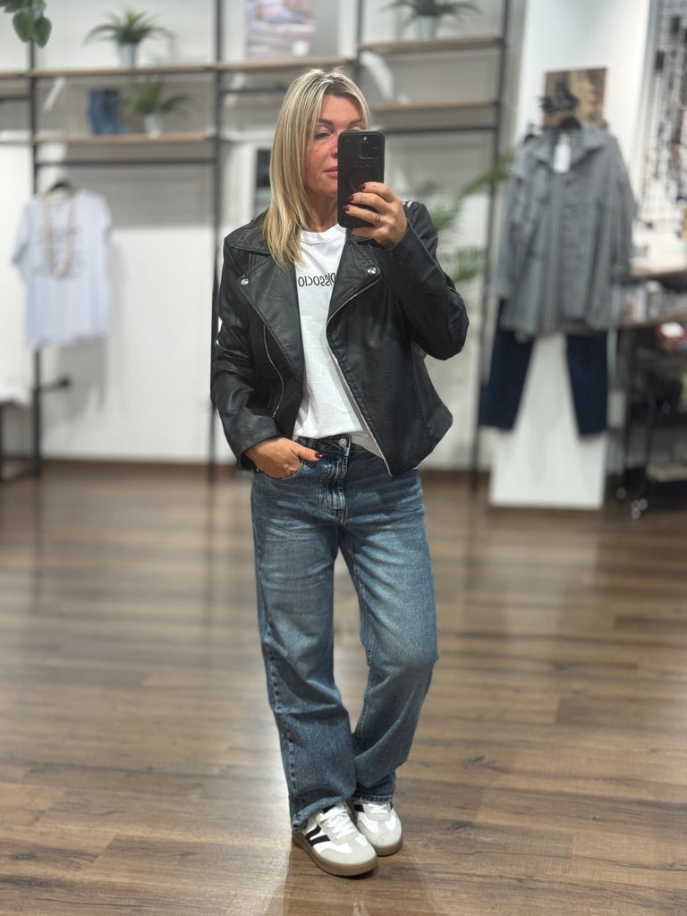 Jeans regular gamba larga