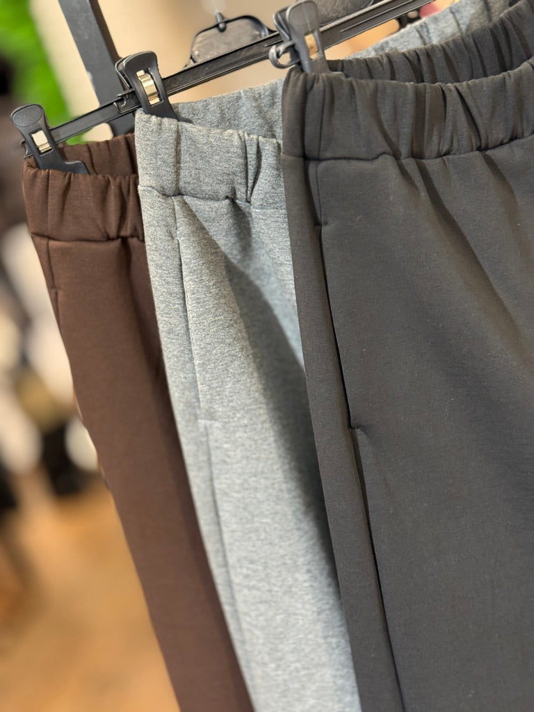 Pantalone palazzo misto tec/felpa