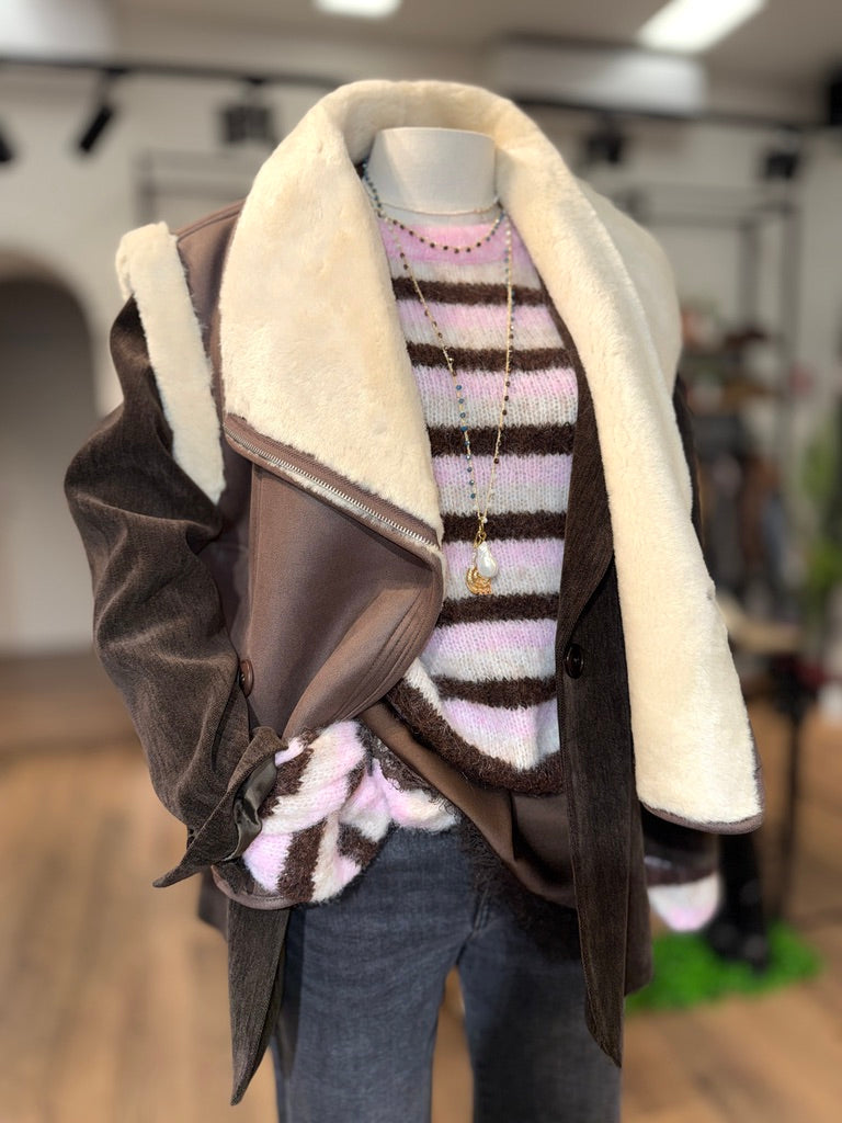 Gilet in montone reversibile