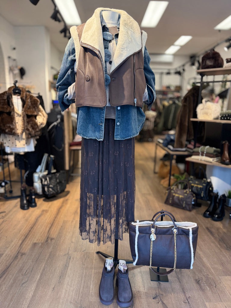 Gilet in montone reversibile