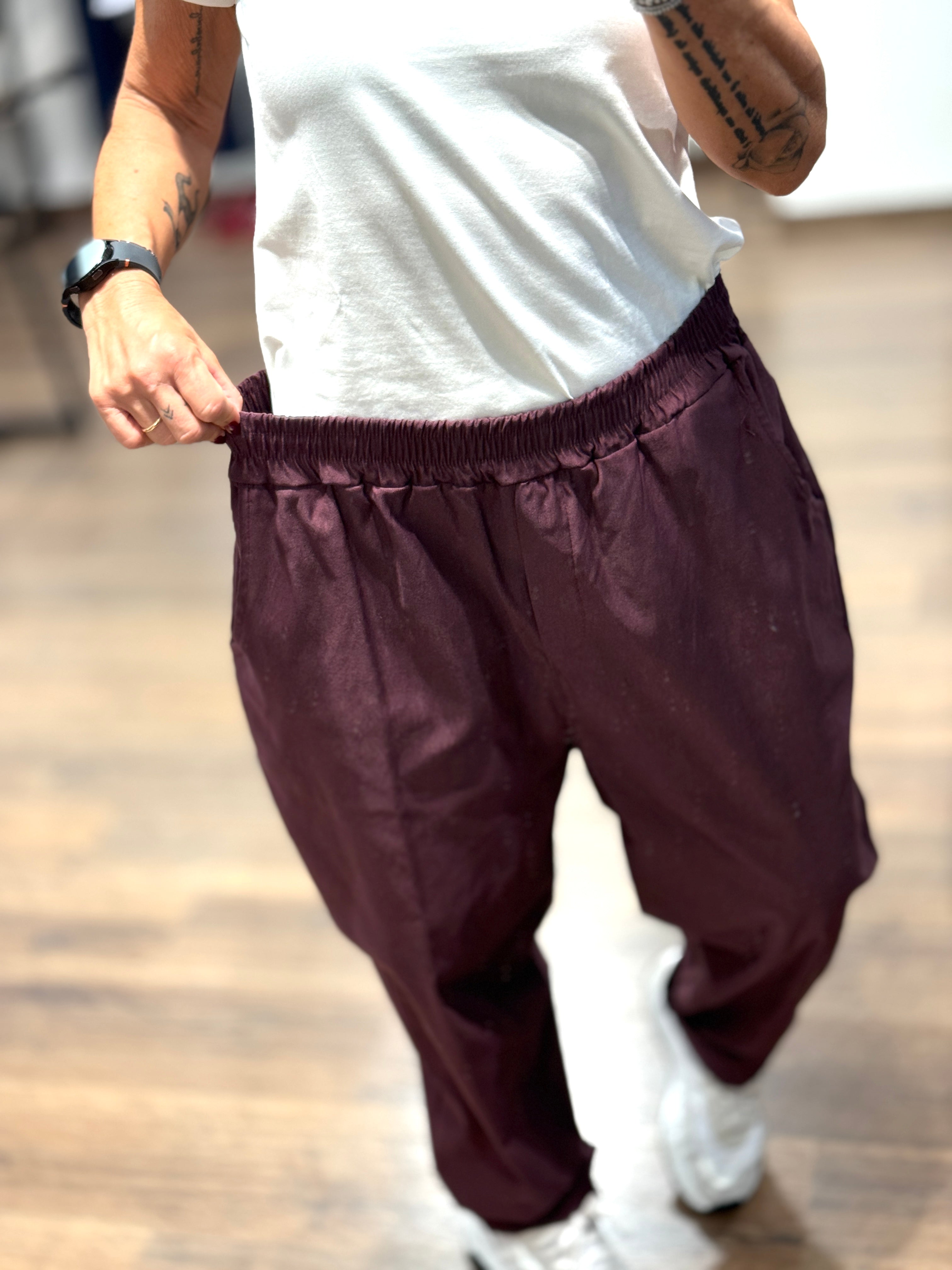 Pantalone con elastico baggie morbido
