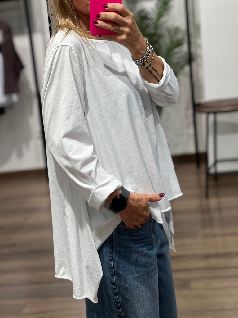 T-shirt in cotone manica lunga