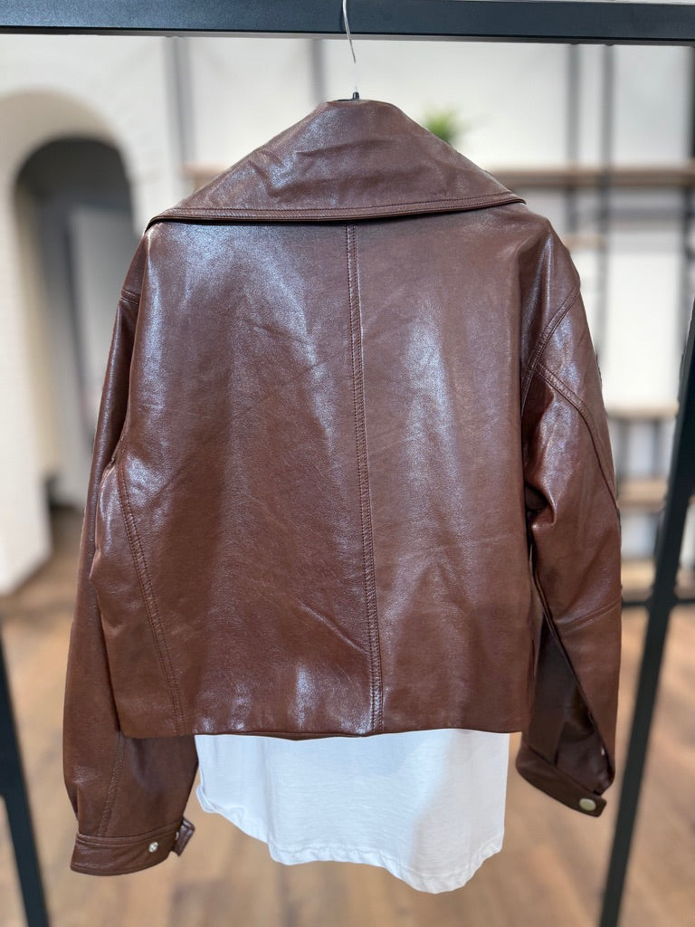 Giubbo modello chiodo senza zip