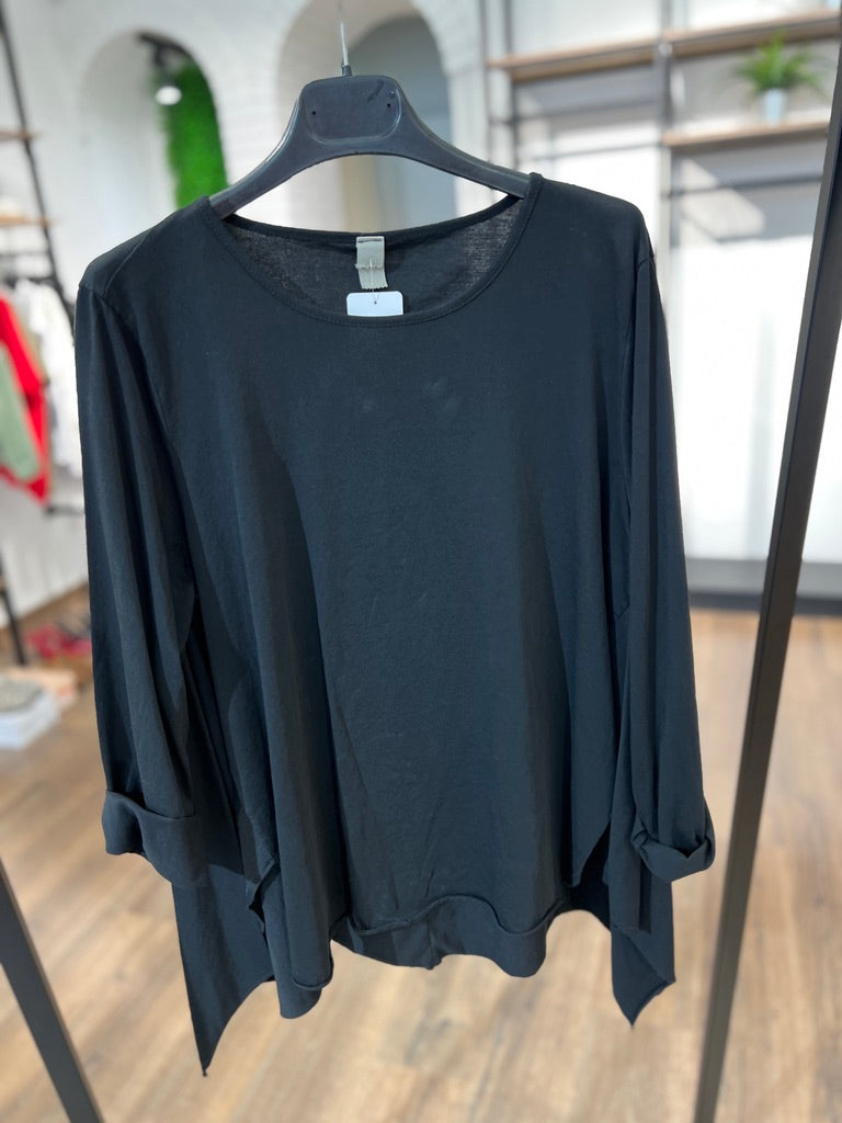 T-shirt in cotone manica lunga