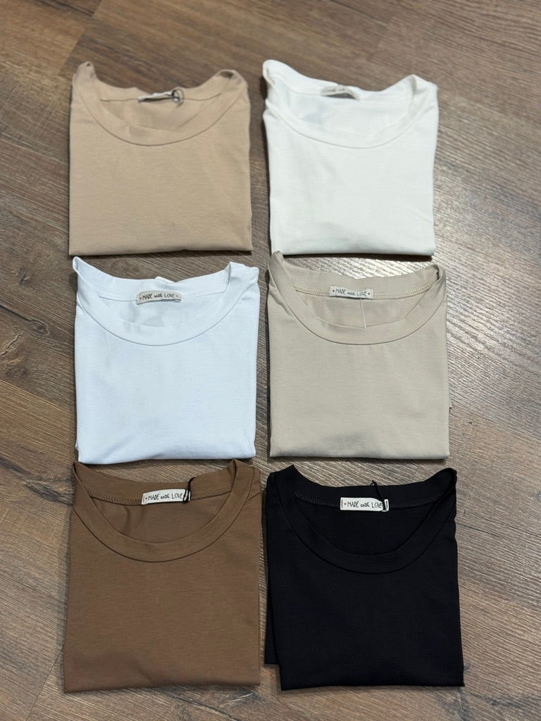 T-shirt basica a girocollo