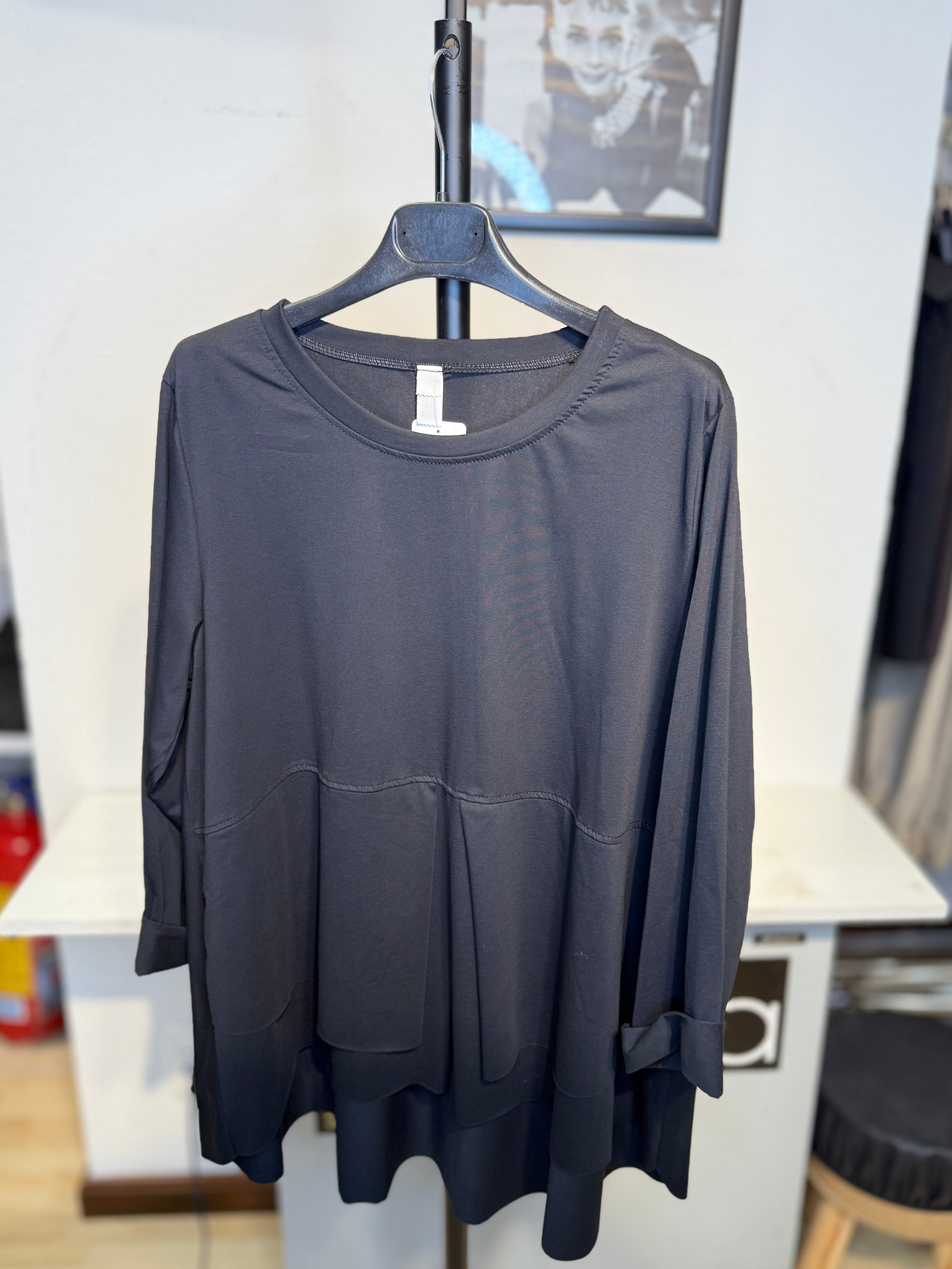 T-shirt manica lunga con spacco