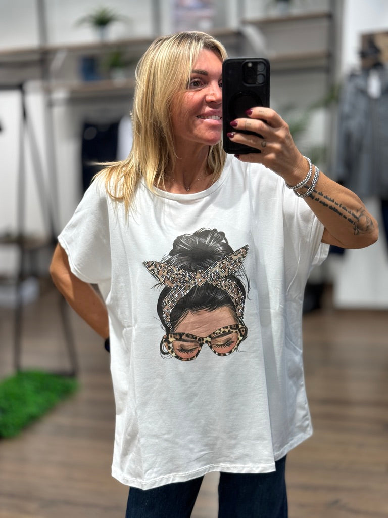 T-shirt con stampa  PIN-UP