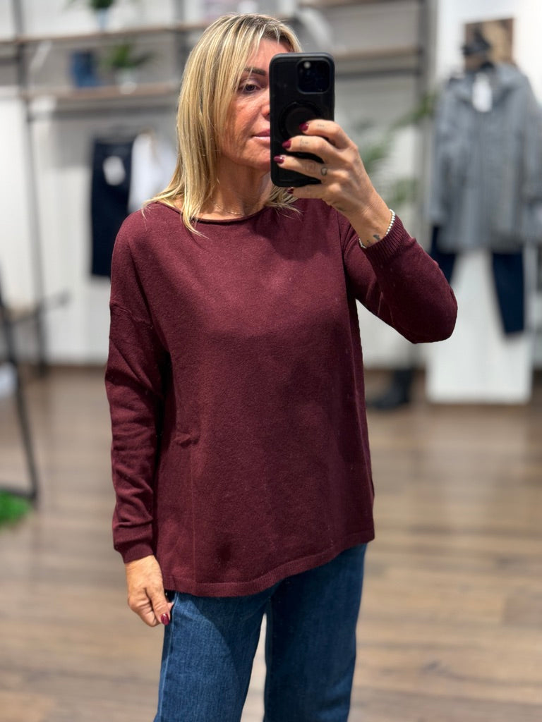 Maglia caldo cotone basica dal taglio morbido