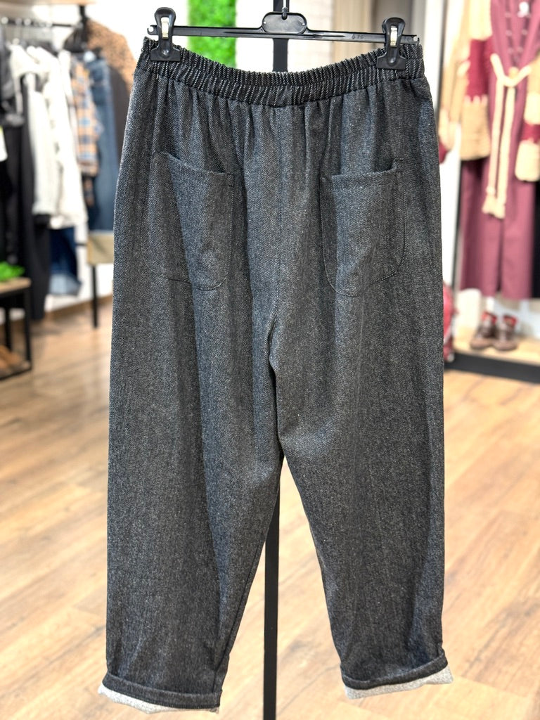 Pantalone carrot in tessuto