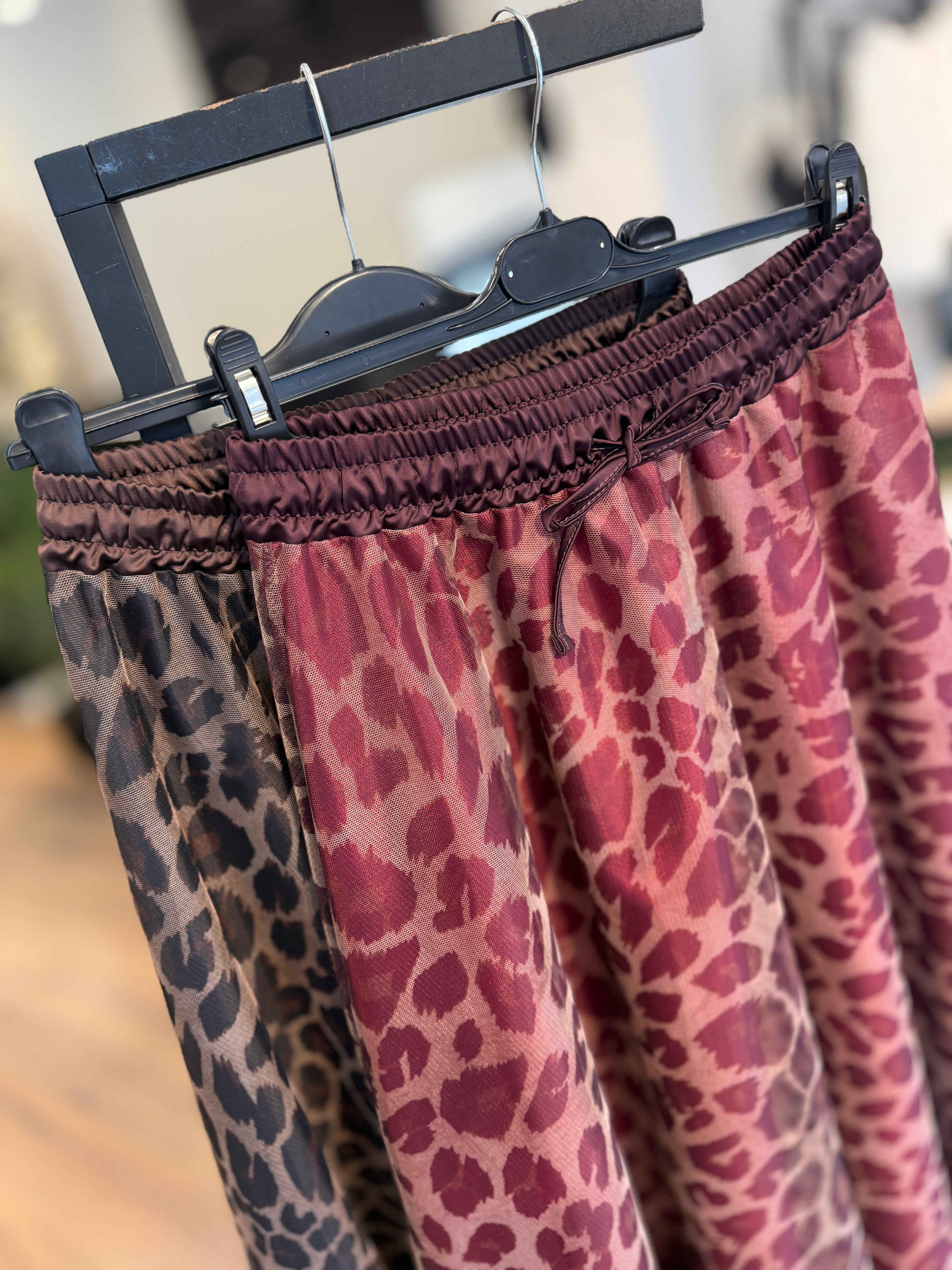 Gonna in tulle stampa leopardata