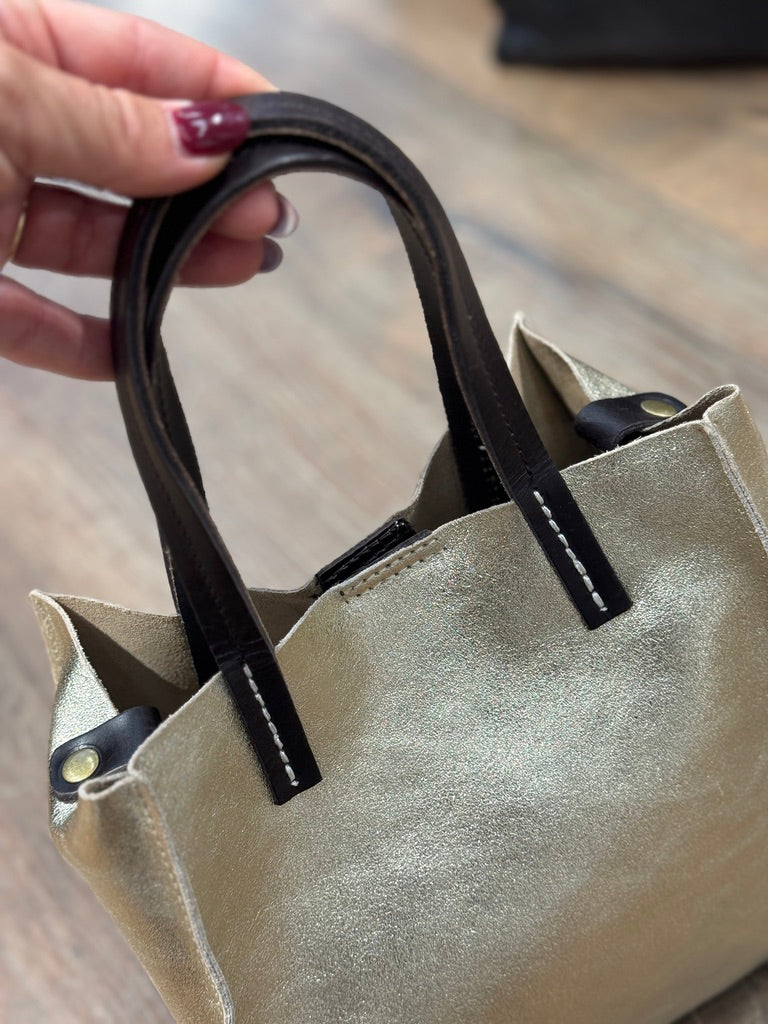 Mini bag in pelle