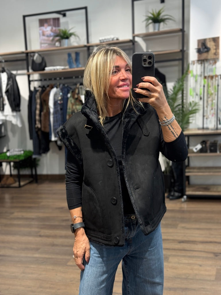 Gilet montone collo coreana