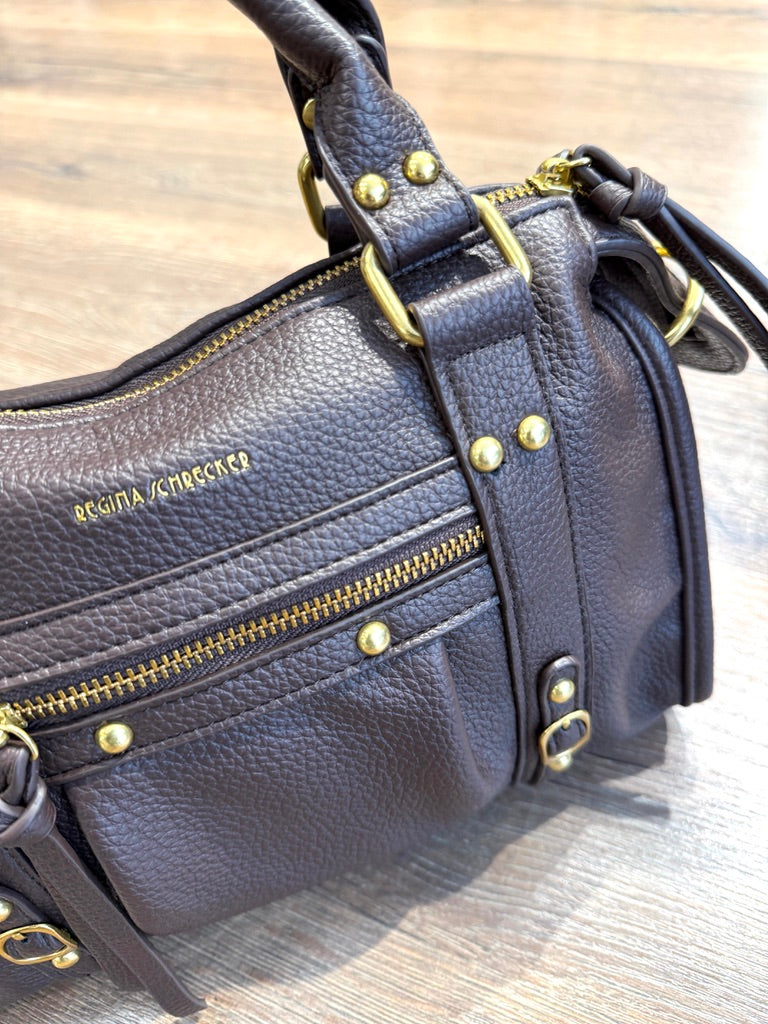 Borsa a tracolla con rivetti francesi