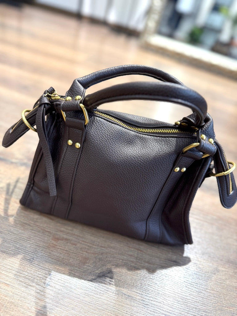 Borsa a tracolla con rivetti francesi