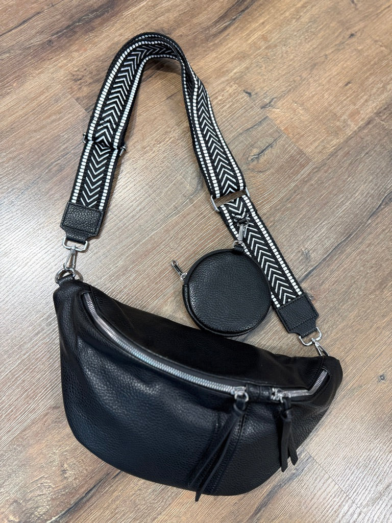 Marsupio con tracolla bicolore
