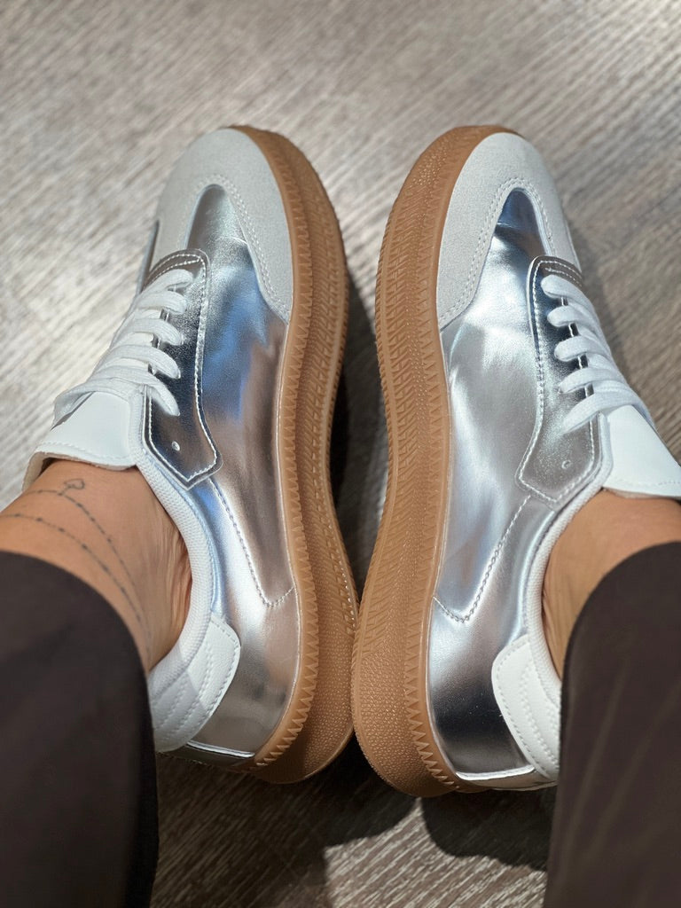 Sneakers inserti argento