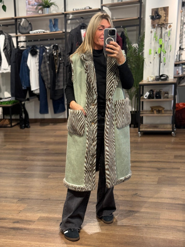 Smanicato in ecopelo lungo