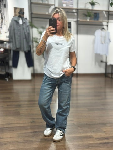 Jeans regular gamba larga