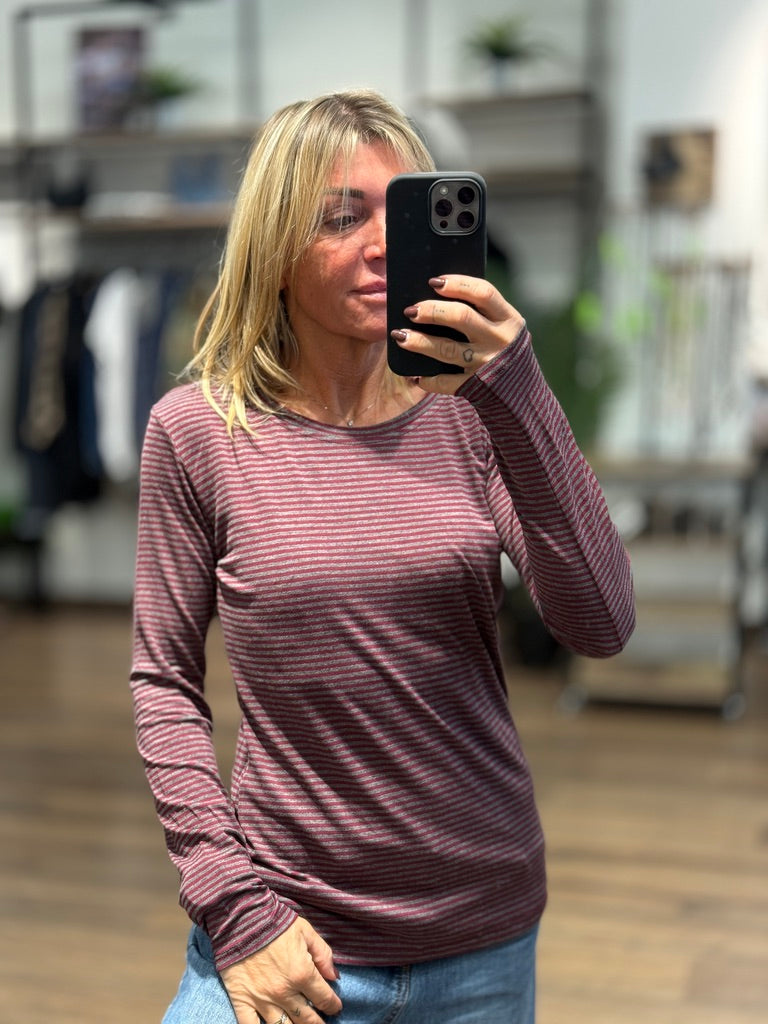 Tshirt manica lunga righe