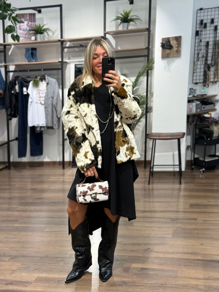 Mini borsa stampa "muccata"