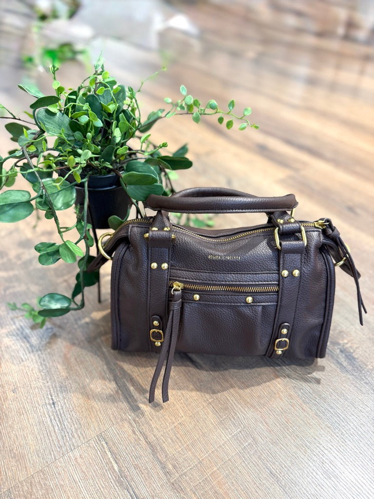 Borsa a tracolla con rivetti francesi