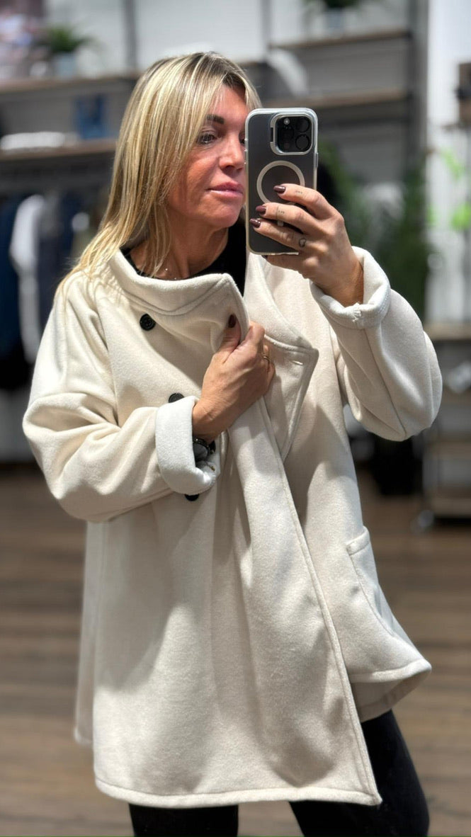 Giacca in panno asimetrica