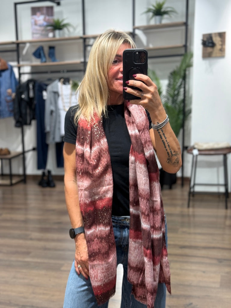 Sciarpa con dettagli colore oro