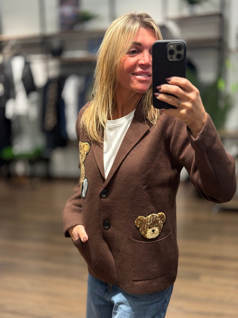 Cardigan con orsi