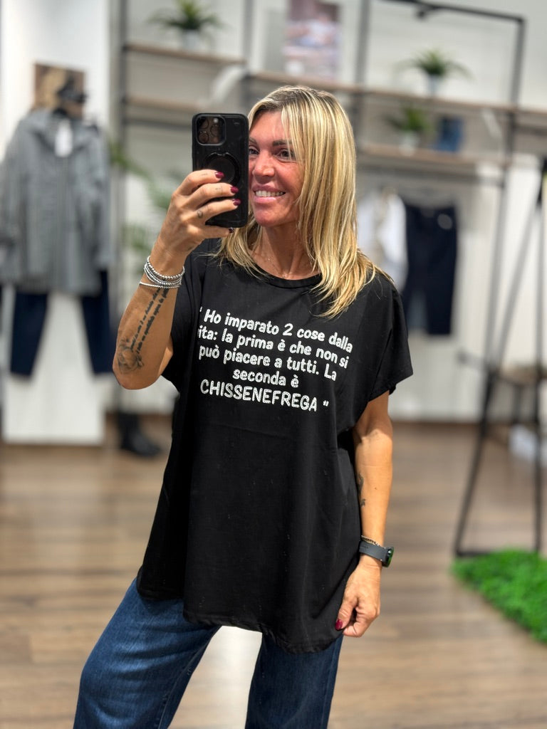 T-shirt stampata "Ho imparato...."