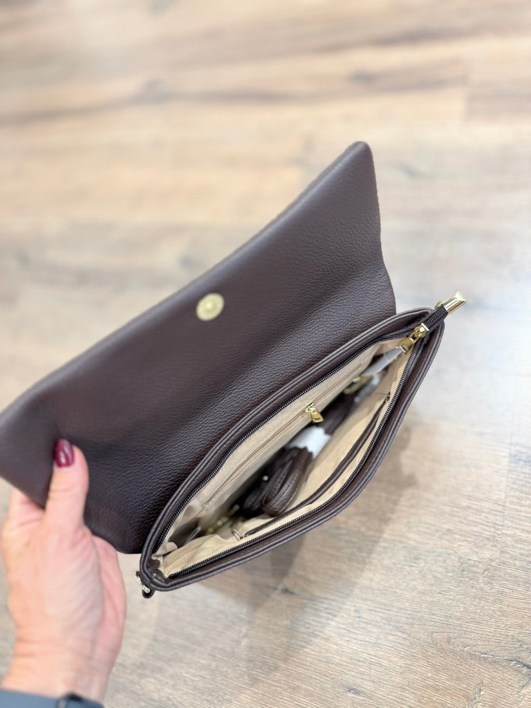 Pochette con chiusura a scomparsa