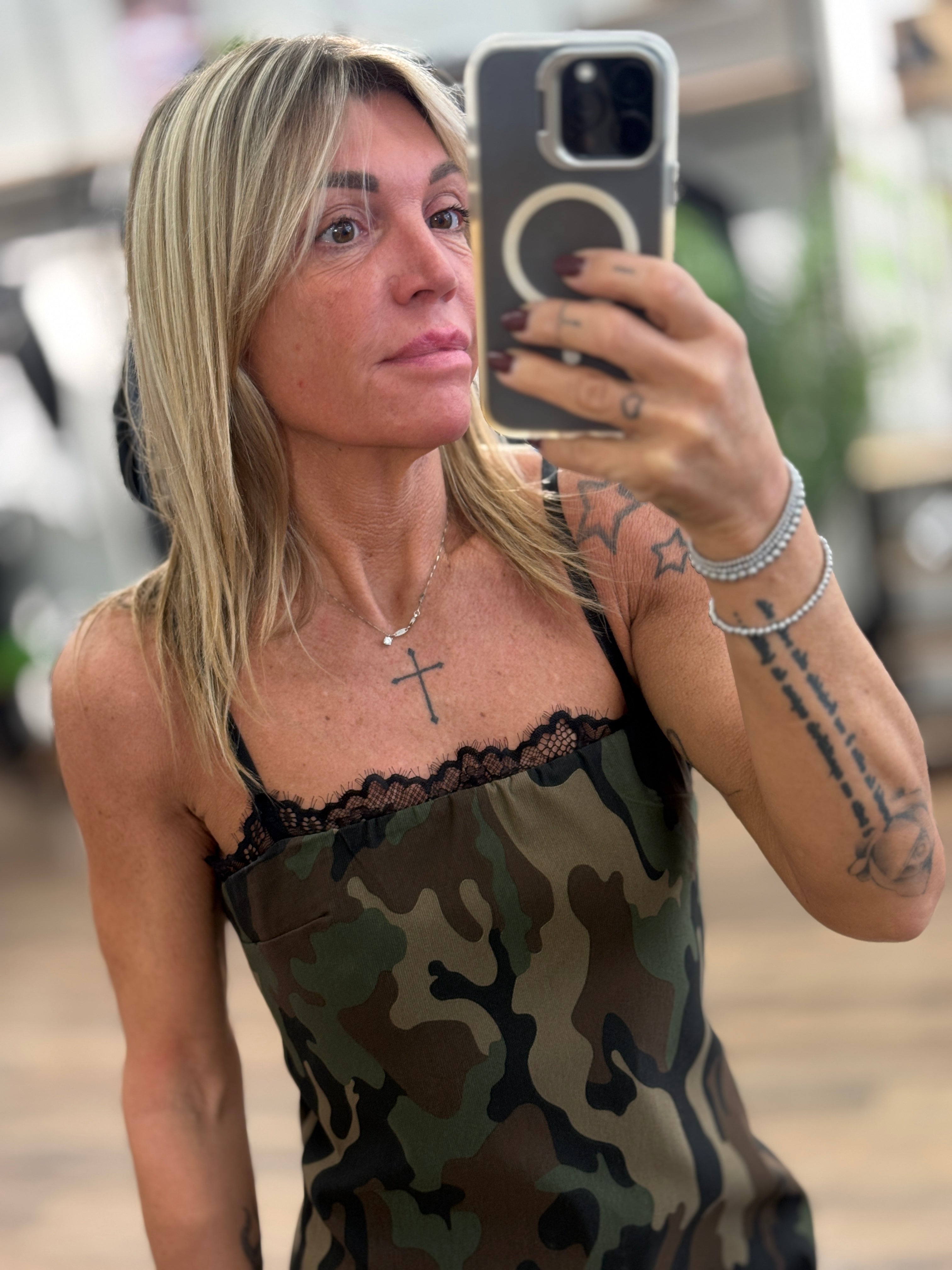 Mini abito camouflage