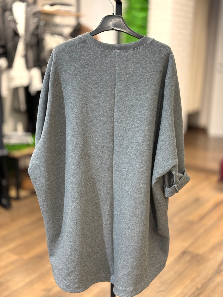 Maxi maglia felpa cuciture