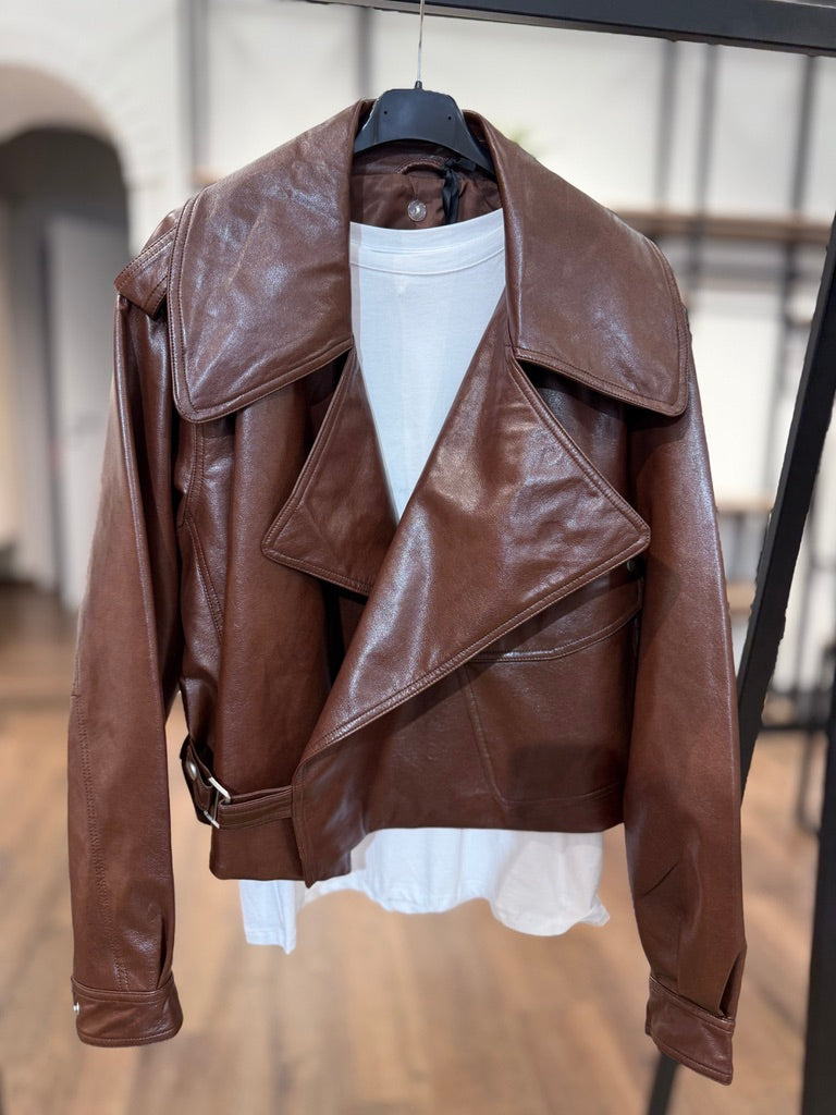 Giubbo modello chiodo senza zip