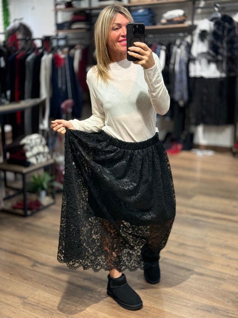 Gonna lunga in pizzo