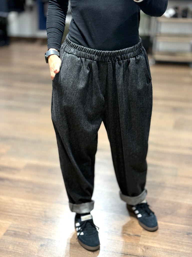 Pantalone carrot in tessuto