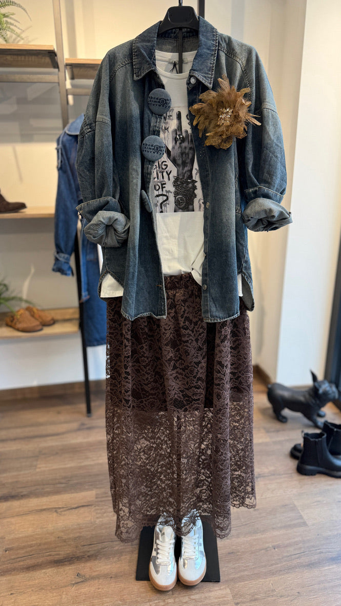 Gonna lunga in pizzo