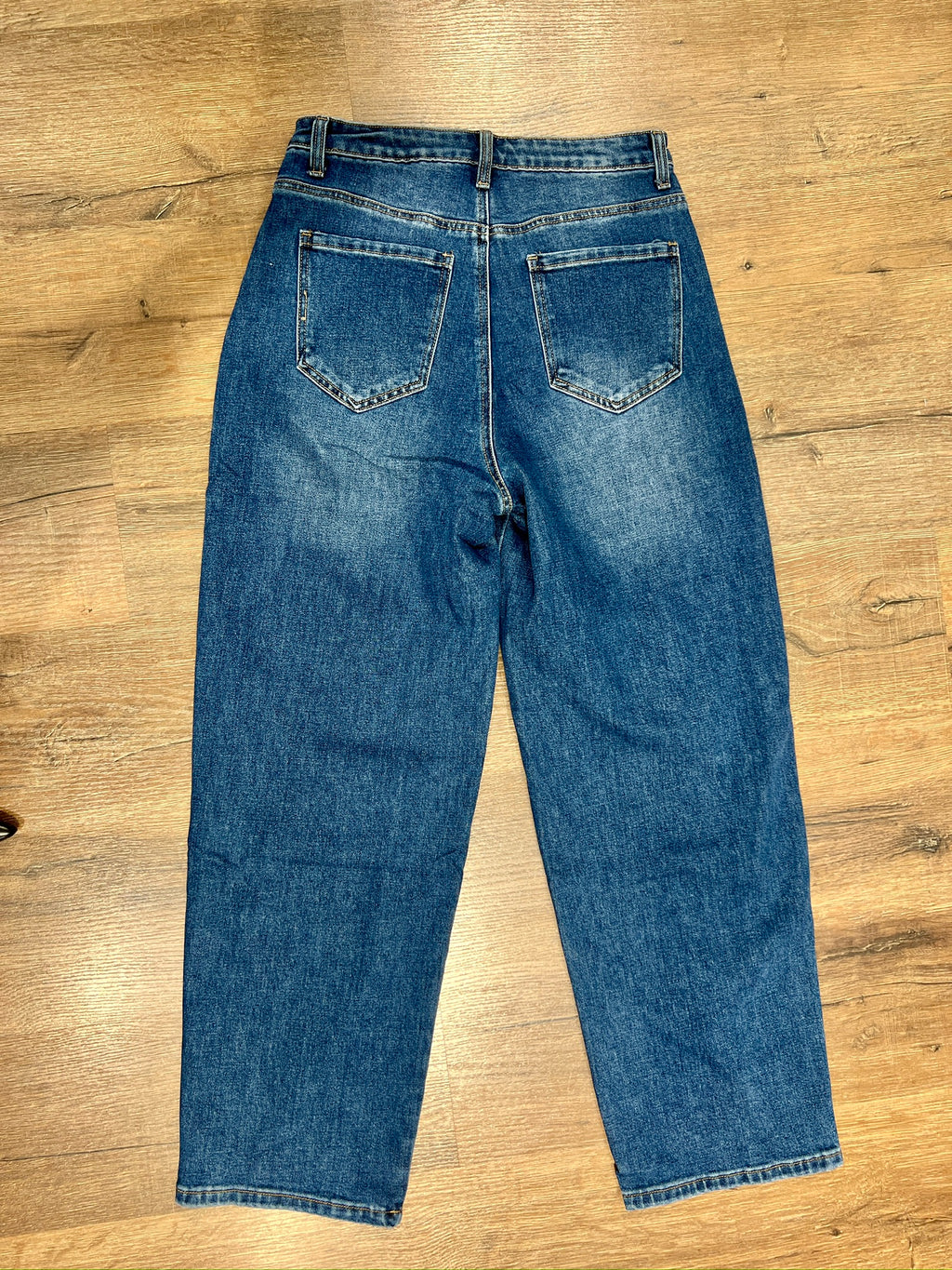 Jeans baggy blu slavato