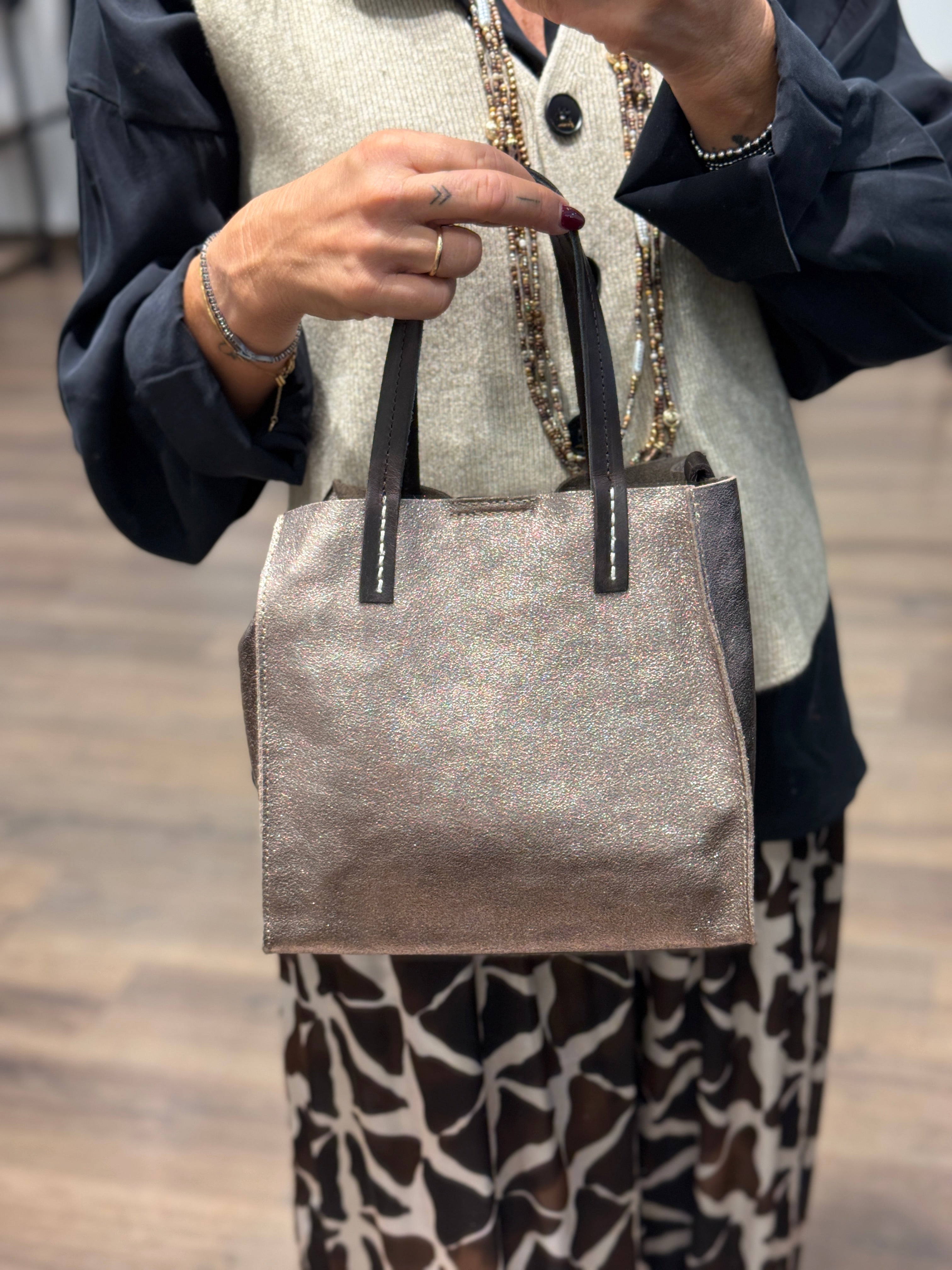 Mini bag in pelle