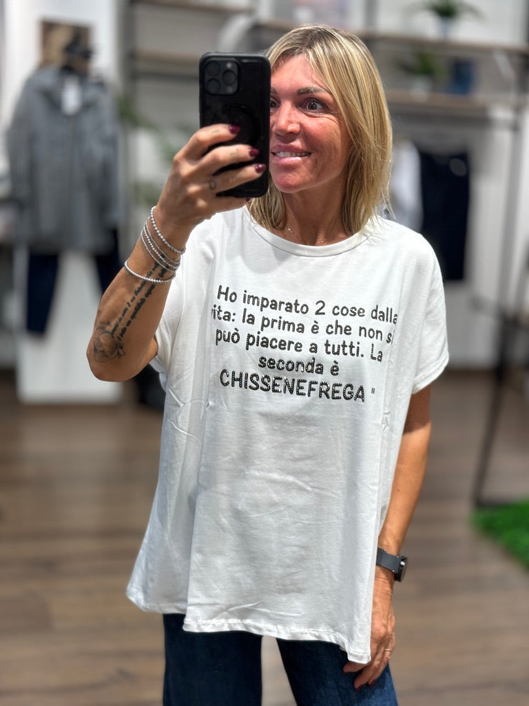 T-shirt stampata "Ho imparato...."