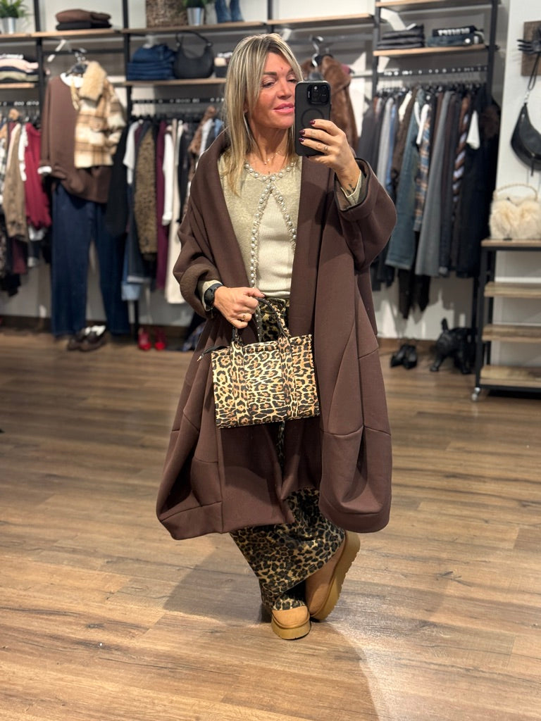 Maglia aperta con perle