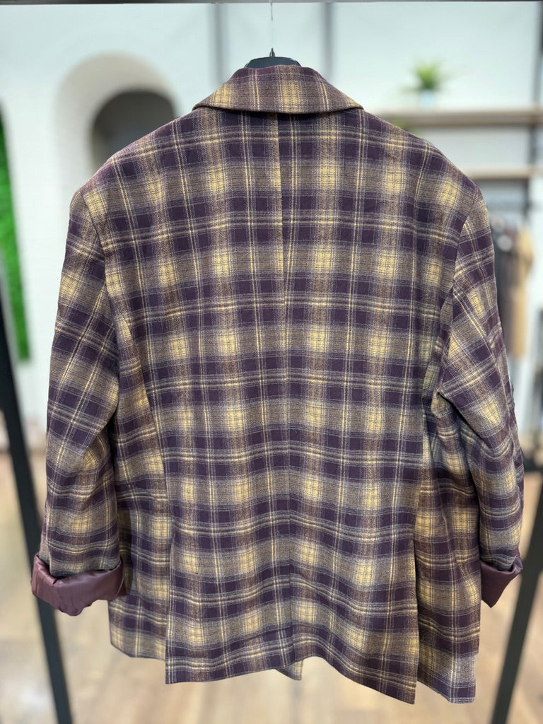 Giacca a quadri con fodera interna