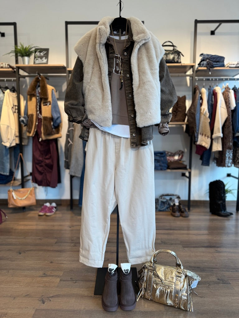 Pantalone in punto milano linea comoda