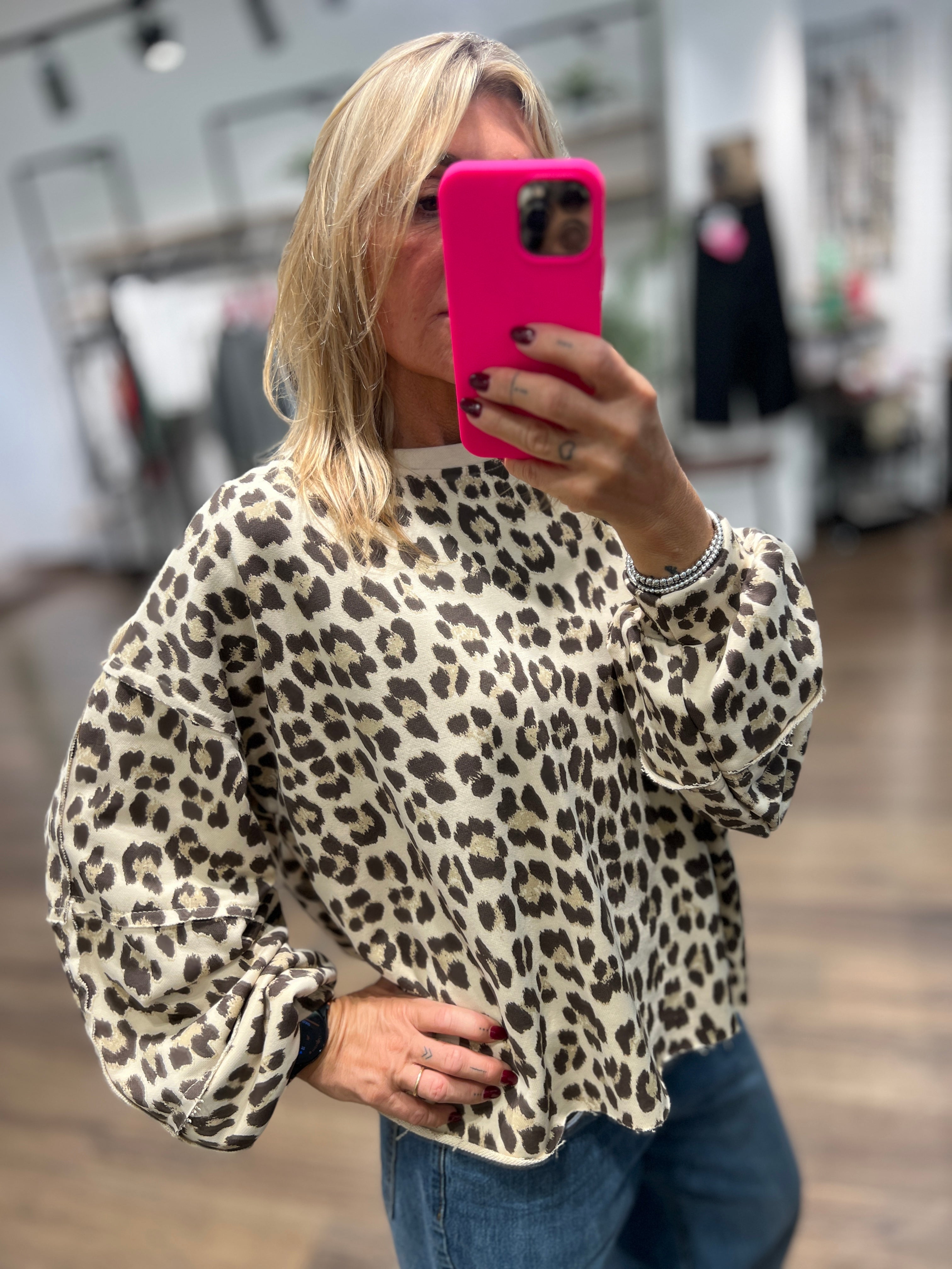 Felpa con fantasia animalier